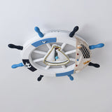 Modern Led Flush Mount Ceiling Light For Childs Mediterranean-Style Bedroom
