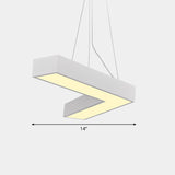 Sleek Metal V-Shaped Led Flush Mount Ceiling Light For Reception Room