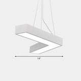 Sleek Metal V-Shaped Led Flush Mount Ceiling Light For Reception Room