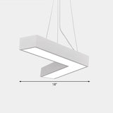 Sleek Metal V-Shaped Led Flush Mount Ceiling Light For Reception Room