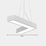 Sleek Metal V-Shaped Led Flush Mount Ceiling Light For Reception Room