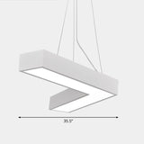 Sleek Metal V-Shaped Led Flush Mount Ceiling Light For Reception Room