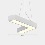 Sleek Metal V-Shaped Led Flush Mount Ceiling Light For Reception Room