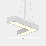 Sleek Metal V-Shaped Led Flush Mount Ceiling Light For Reception Room