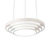 Contemporary Tapered Round Pendant Ceiling Light In Black/White With Led & Multiple Options - Ideal