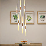 Modern Acrylic Flute Cluster Pendant Light - 5/6 Lights White/Warm