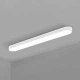 Sleek Aluminum Led Flush Mount Lamp: Elliptical Design For Minimalistic Meeting Rooms White / 48