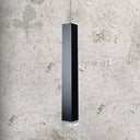 Contemporary Metal Cuboid Suspension Light For Dining Room - Led Pendant In Black/White Size
