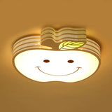 Modern Apple Flush Mount Light: Acrylic Metal Nordic Style Ceiling Fixture For Living Rooms
