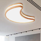 Nordic Style Acrylic White Led Ceiling Lamp For Kids Bedroom - Sky Mount Light / Moon
