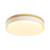 Nordic Macaron Metal Led Ceiling Flushmount - Blue/White/Yellow Acrylic Shade 12/18.5 Wide White /