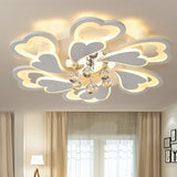 Loving-Heart Led Flush Light In Warm/White - Contemporary Acrylic Design 27/31.5 Wide White / 27