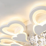 Loving-Heart Led Flush Light In Warm/White - Contemporary Acrylic Design 27/31.5 Wide