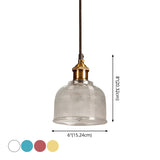 Lattice Glass Bowl Pendant Light - Loft Style Brass Suspension Ceiling Fixture