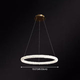 Modern Crystal Pendant Chandelier Light For Restaurants - Sleek Circular Design