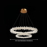 Contemporary Crystal Flower Ring Chandelier - Stylish Hanging Light Fixture For Living Room