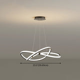Modern Twist Chandelier Pendant Light For Living Room - Sleek Metal Design