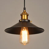 Industrial Style Black Metal Cone Pendant Lamp - Warehouse Lighting / 9.5