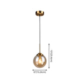 Modern Minimalist Glass Sphere Pendant Light Fixture For Indoor Ceiling