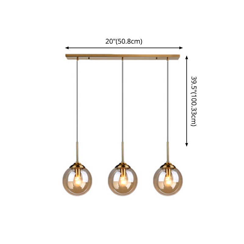 Modern Minimalist Glass Sphere Pendant Light Fixture For Indoor Ceiling