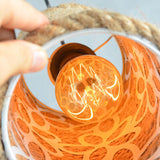 Rustic Beige Pendant Lighting With Creative Rope Design - Ideal For Restaurants