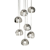 Modern Nordic Led Clear Bubble Glass Mini Pendant Light - Round Stair Hanging Lamp 7 /