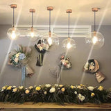 Modern Industrial Glass Globe Pendant Light For Kitchen Dining & Bedroom