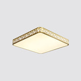 Minimalist Brass Ceiling Light With Geometric Design And Led Flushmount / 19.5 Square Plate