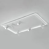 Modern Led Flush Mount Spotlight For Living Room Ceiling - Acrylic Rectangular Design White / 31.5’