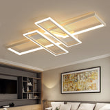Modern Led Frame Ceiling Mount Light For Living Room - Acrylic Semi Flush Fixture