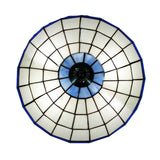 Traditional Flush Mount Glass Ceiling Lamp - Bedroom Lighting Blue / 12