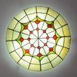 Stained Glass Tiffany - Style Ceiling Light In Multicolored Bowl Design For Bedroom Green / 12’