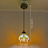 Tiffany-Style Bowl Pendant Light With Stained Glass - Ideal For Dining Room