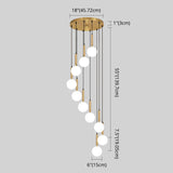 Minimalist Globe Pendant Light - Modern Metal Hanging Lamp For Living Room