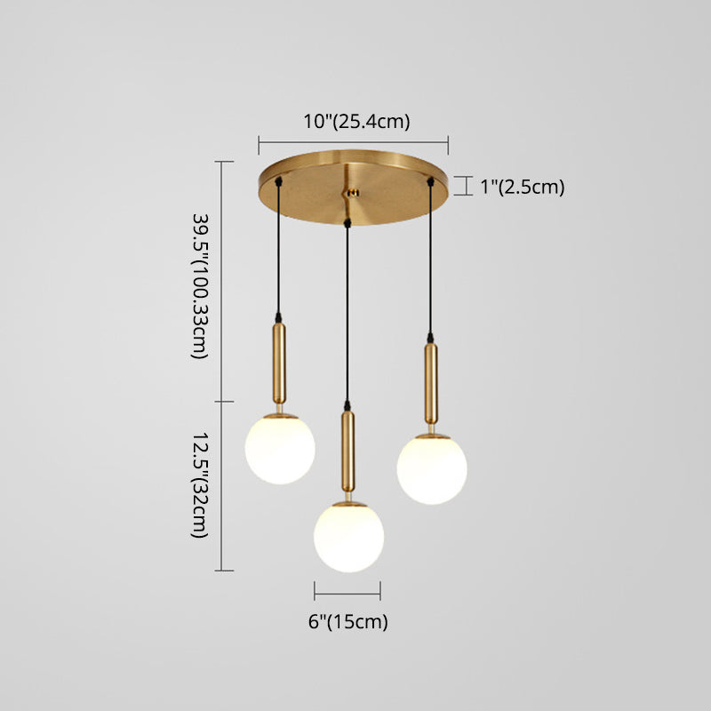 Minimalist Globe Pendant Light - Modern Metal Hanging Lamp For Living Room