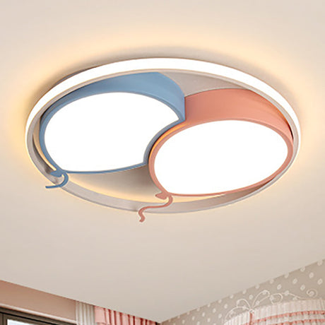 Kids Balloon Ceiling Mount Light - Acrylic Led Lamp For Nursing Room
