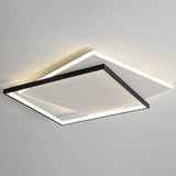 Led Geometric Double Square Ceiling Lamp With Acrylic Shade - Sleek Flush Mount Lighting 20.5 /