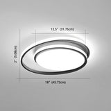 Led Flush Mount Ceiling Lamp: Intersecting Circles Shape Modern Simplicity Acrylic Cover Ideal For
