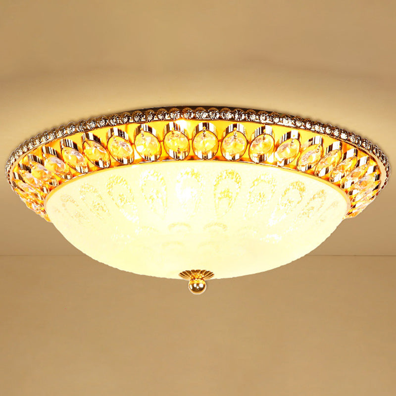 Crystal Led Flush Mount Ceiling Light For Modern Bedroom Décor Gold / 16 Schoolhouse