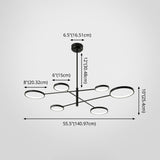 Aurora - Modernist Ring Ceiling Chandelier Metal Pendant Light Fixtures With Hanging Cord For
