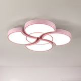 Blossom Girls Bedroom Ceiling Lamp - 4-Head Led Acrylic Mount Light Pink / 20.5 White