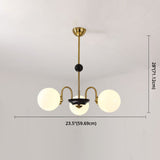 Modern White Glass Globe Chandelier For Bedroom Lighting
