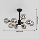 Modern Glass Bubble Chandelier Pendant Lights For Bedroom