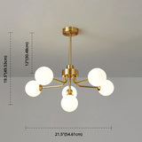 Ultra-Contemporary Milk Glass Balloon Ball Chandelier - Elegant Ceiling Lighting For Living Room