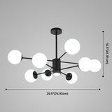 Contemporary Glass Chandelier Light For Living Room Ceiling