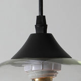Macaron Glass Pendant Ceiling Light - Clear/Coffee/Red Dining Room Hanging Lamp Kit