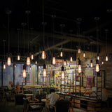Retro Industrial Metal Cage Pendant Light Fixture For Restaurants - 1-Light Ceiling Hanging Lamp