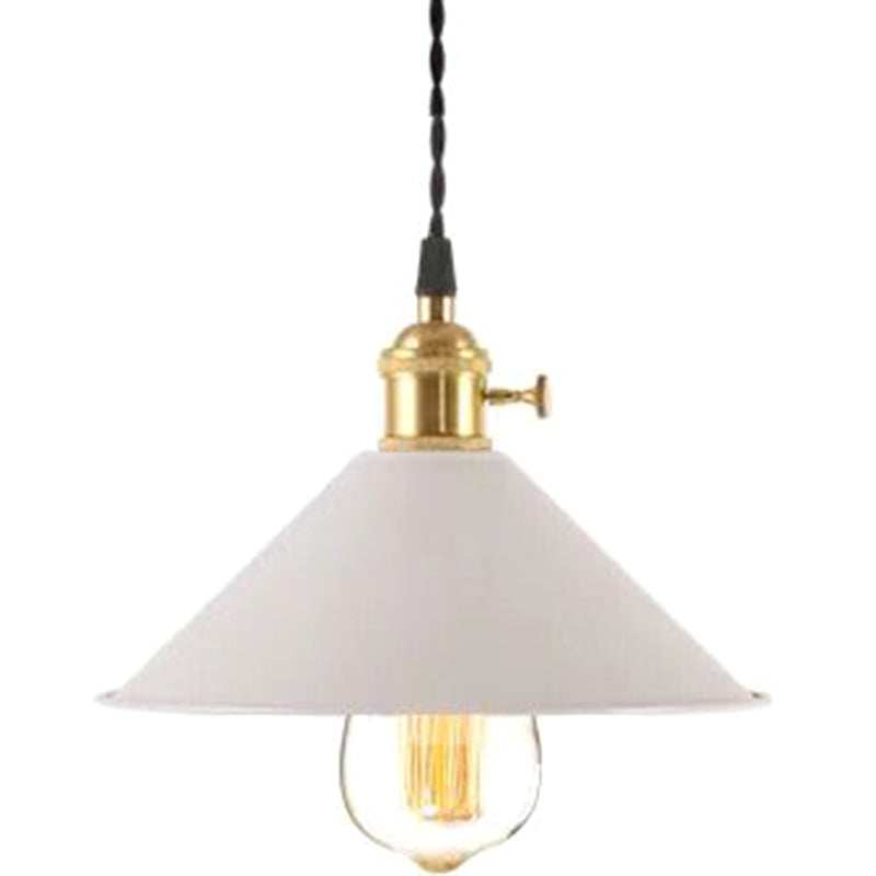 Nordic Industrial Macaron Pendant Light - Colorful Metal 1-Light Lighting White / 8.5