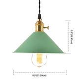 Nordic Industrial Macaron Pendant Light - Colorful Metal 1-Light Lighting