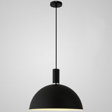 Nordic Style Metal Hemispherical Pendant Lamp - | Restaurant Ceiling Light 1 Black / 14